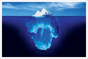 ضمیر ناخودآگاه انسان همچون کوه یخی در زیر آب پنهان است